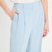 Pantalon large pinces bleu clair femme