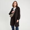 Parka déperlante 2-en-1 avec pochette noir femme