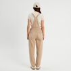 Salopette droite en jean sable femme