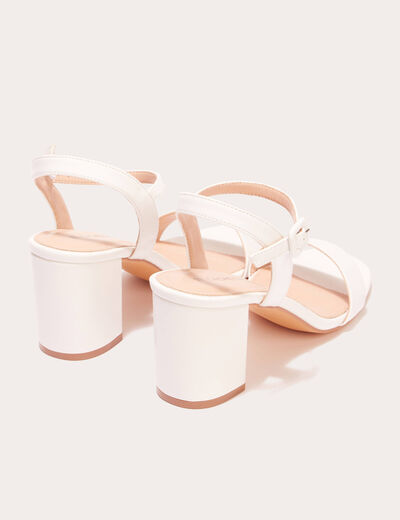 Sandales à talons blanc femme