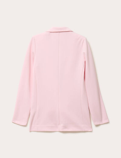 Veste blazer cintr&eacute;e rose clair femme