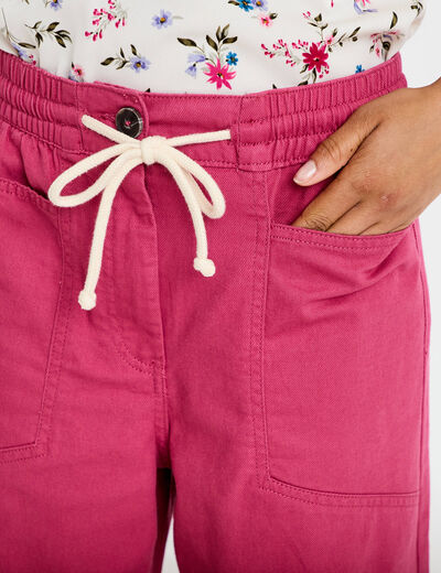 Pantalon droit taille standard prune femme
