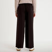 Pantalon city large noir femme