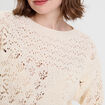 Pull manches longues ecru femme