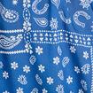 Robe évasée détails noeuds bleu femme