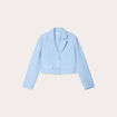 Veste blazer cintrée bleu turquoise femme