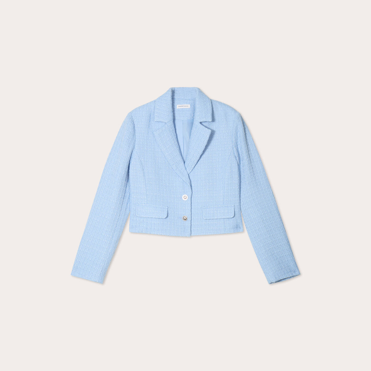 Veste blazer cintrée bleu turquoise femme