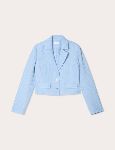 Veste blazer cintrée bleu turquoise femme