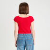Body manches courtes rouge femme