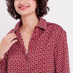 Chemise manches longues satin blanc femme