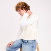 T-shirt pull sans manches 2-en-1 ecru femme