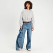 Sweat manches longues gris clair femme