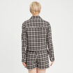 Veste zippée tweed noir femme