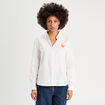 Chemise avec broderie ecru femme