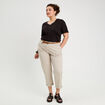 Pantalon chino slim 7/8ème blanc femme