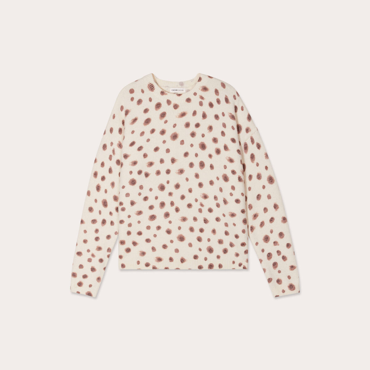 Pull manches longues blanc femme