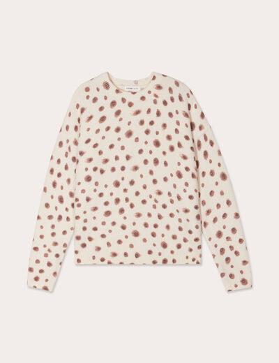 Pull manches longues blanc femme