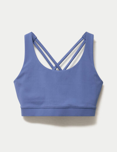 Brassi&egrave;re de sport fines bretelles bleu fonc&eacute; femme