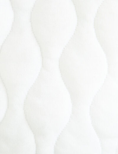Gilet sans manches matelass&eacute; ecru femme