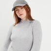 Pull manches longues gris foncé femme
