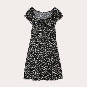 robe evasee manches courtes noir femme Robe évasée manches courtes noir femme