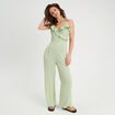 Combinaison pantalon volants vert clair femme