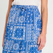 Jupe longue fluide bleu femme