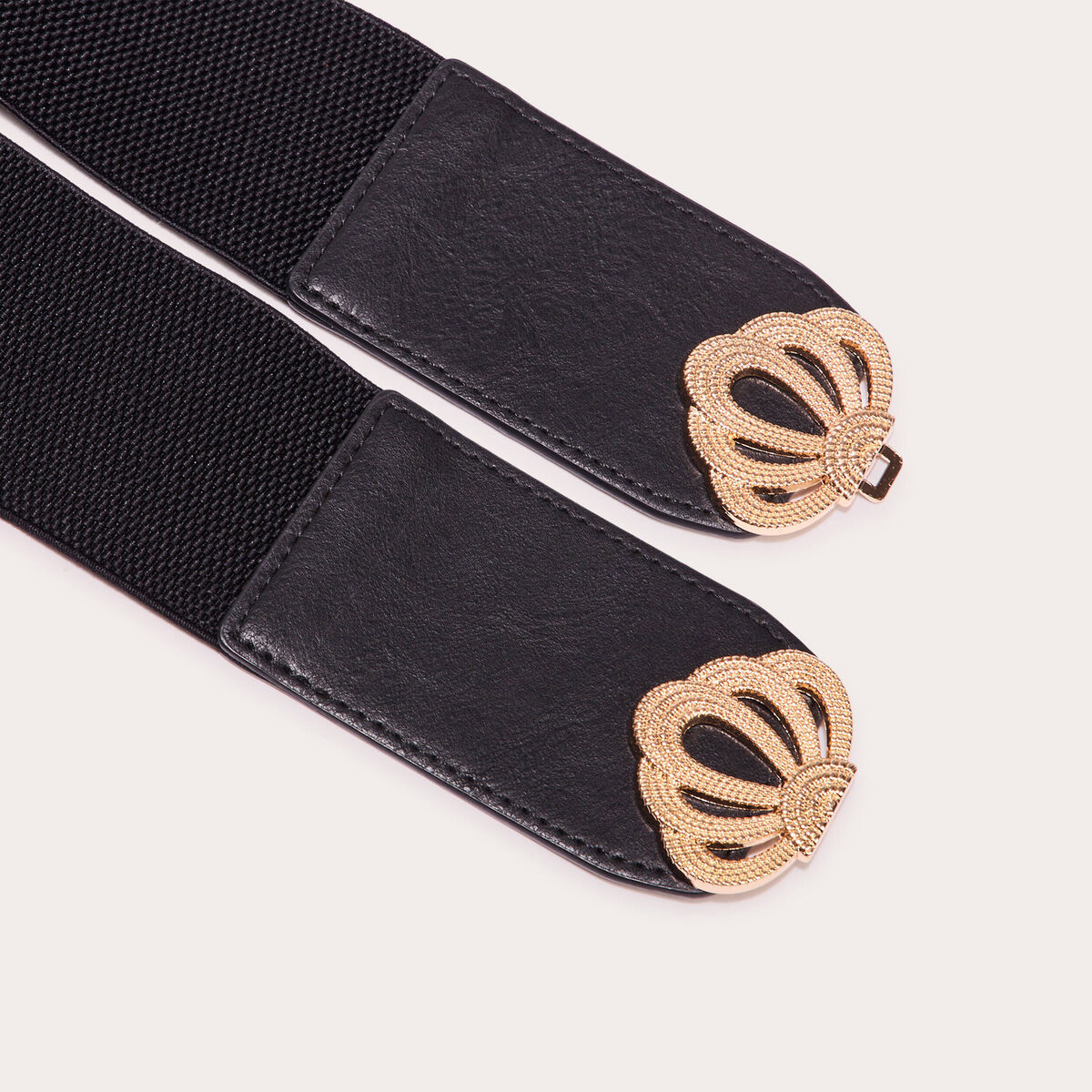 Ceinture élastiquée noir femme