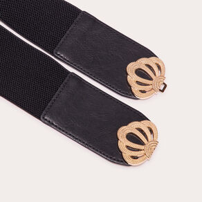 Ceinture élastiquée noir femme