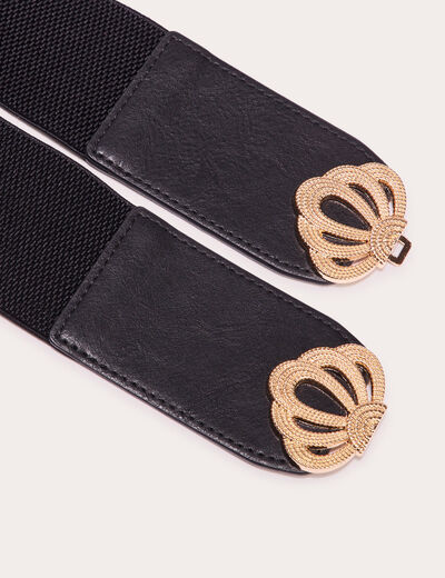 Ceinture élastiquée noir femme