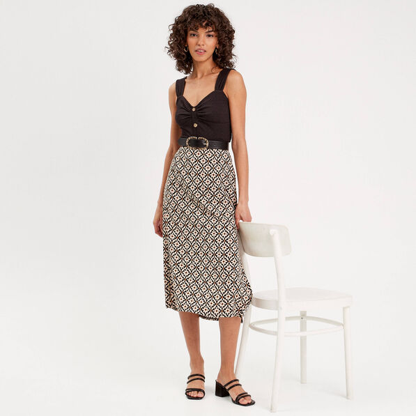 jupe midi evasee blanc femme Jupe midi évasée blanc femme