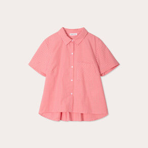 chemise manches courtes rose corail femme Chemise manches courtes rose corail femme