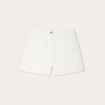 Short en jean droit blanc femme