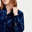 Chemise en velours bleu foncé femme