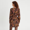 Robe droite ceinturée noir femme