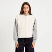 Gilet sans manches bouclette ecru femme
