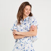 Chemise manches courtes bleu roi femme