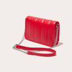 Sac matelassé avec chaîne rouge fluo femme