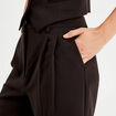 Bermuda large pinces noir femme