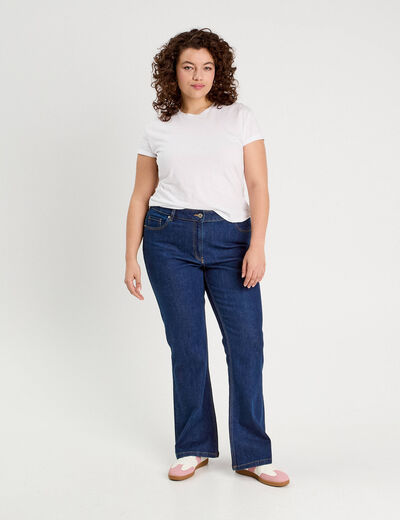 Jeans bootcut denim brut femme