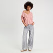Gilet manches longues rose pastel femme