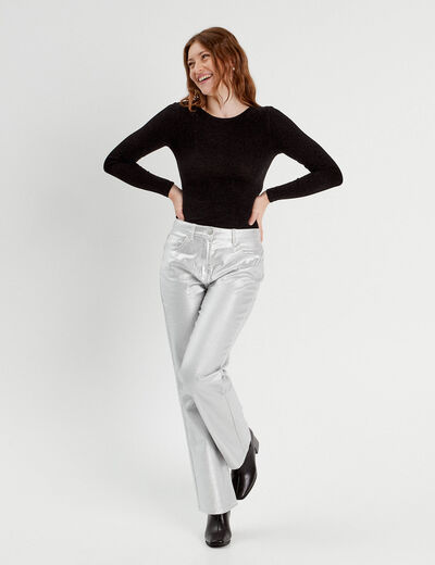 Body manches longues noir femme