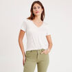 T-shirt manches courtes ecru femme