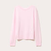 Pull col bateau rose clair femme