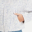 Veste courte oversize zippée blanc femme