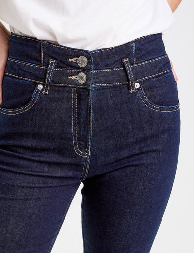 Jeans bootcut taille haute denim brut femme