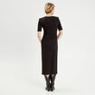 Robe longue ajustée noir femme