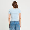 T-shirt manches courtes bleu pastel femme