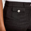 Pantalon bootcut taille basse gris fonc&eacute; femme