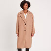 Manteau long oversize camel femme